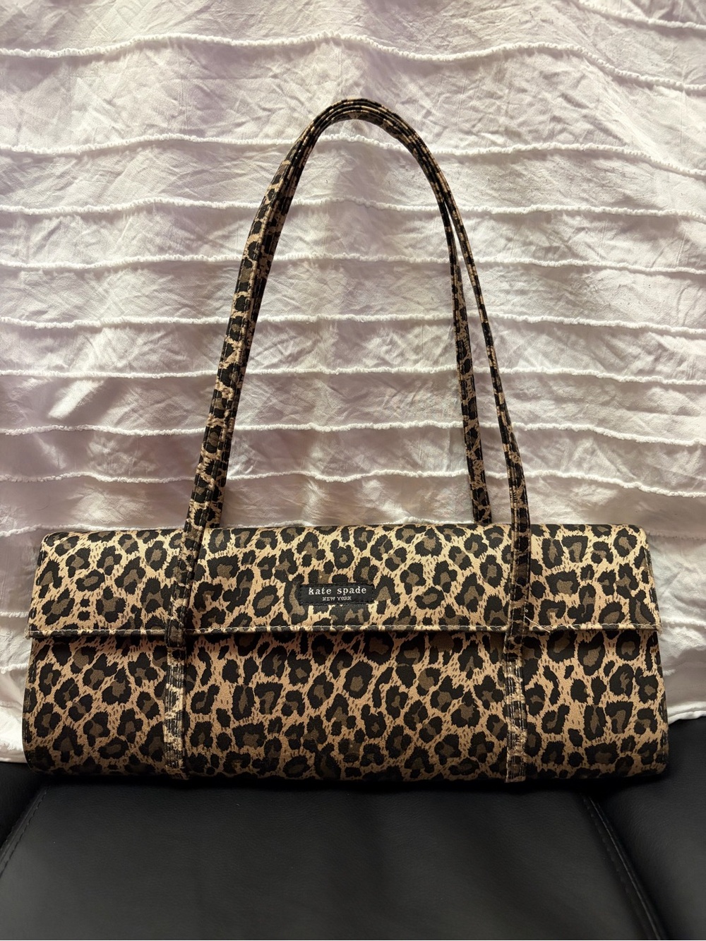 kate spade Leopard Print Shoulder Bag in Tan and Black